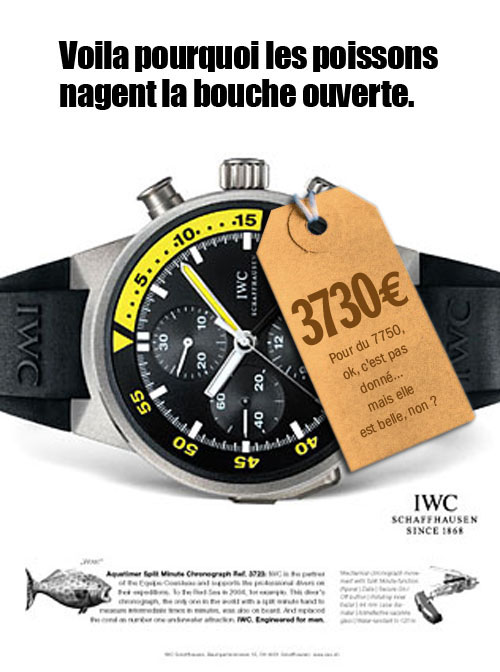 Fausse pub Iwc